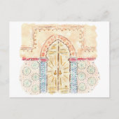 Mosquée marocaine Portes Aquarelle Carte postale V (Devant)