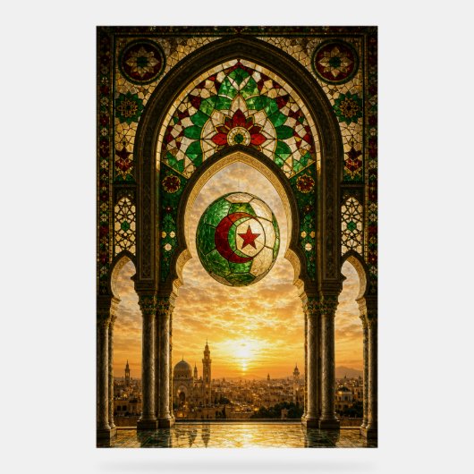 Mosquée Ornée d'Algérie au Coucher du Soleil (Recto)