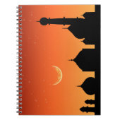 Mosquée Silhouette Ciel du soir - Carnet (Devant)