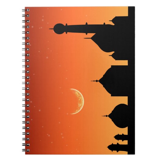 Mosquée Silhouette Ciel du soir - Carnet (Devant)