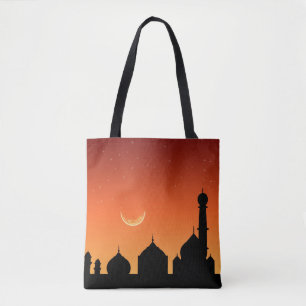 Mosquée Silhouette Ciel du soir - Sac fourre-tout