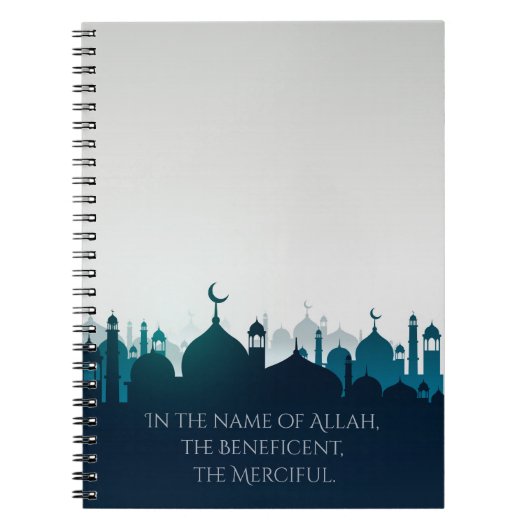 Mosques Silhouettes Islamic Event Planner Notebook Notitieboek (Voorkant)