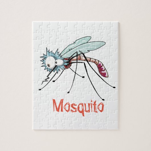 Mosquito cartoon legpuzzel (Verticaal)