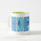 Mosquito Drink de Mok van koffie-Cartoon (Voorkant links)