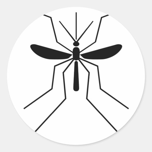 Mosquito Ronde Sticker (Voorkant)