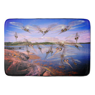 Mosquito swarm, scandinavia fjord, badmat