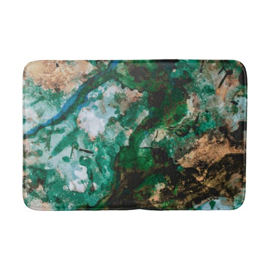 Moss Agate Green Crystal Geode Abstract Badmat (Voorkant)