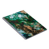 Moss Agate Green Crystal Geode Abstract Notitieboek (Rechterzijde)