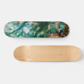 Moss Agate Green Crystal Geode Abstract Skateboard (Horizontaal)