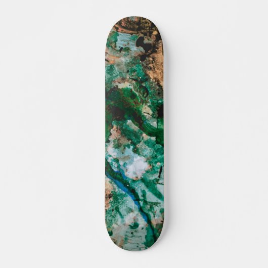 Moss Agate Green Crystal Geode Abstract Skateboard (Voorkant)