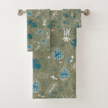 Moss botanique Imprimer en vert turquoise et vert
