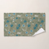 Moss botanique Imprimer en vert turquoise et vert  (Serviette à main)