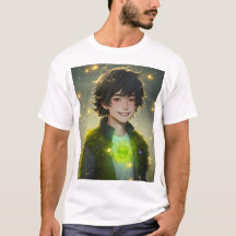 Moss Boy T-Shirt Magical Forest Anime Art
