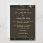Moss Enchanted Forest Firefly Wedding Invitations Kaart (Achterkant)
