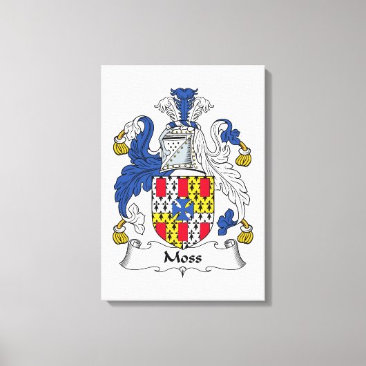Moss Family Crest Canvas Afdruk (Voorkant)