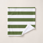 Moss foncé Grandes vertes et blanches (Gant de toilette)