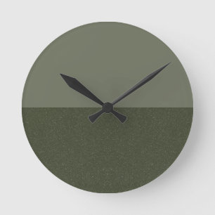 Moss Green 2-tone wandklok - Custom Minimalism Ronde Klok