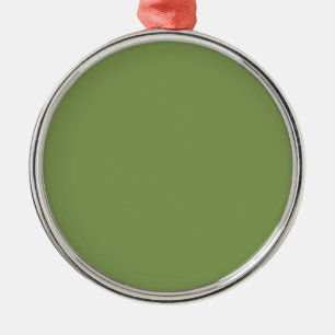 Moss Green Accent Background Color past dit aan Metalen Ornament