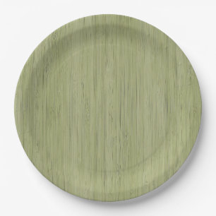 Moss Green Bamboo Wood Grain Kijk Papieren Bordje