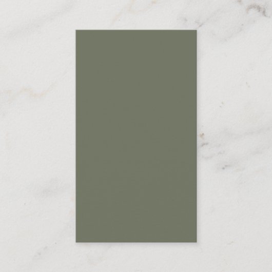 Moss Green Blank Carte de visite (Devant)