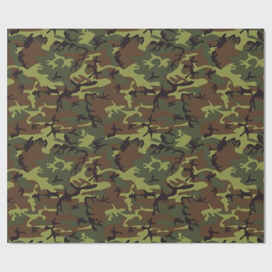 Moss Green Camo Cadeaupapier (Vlak)