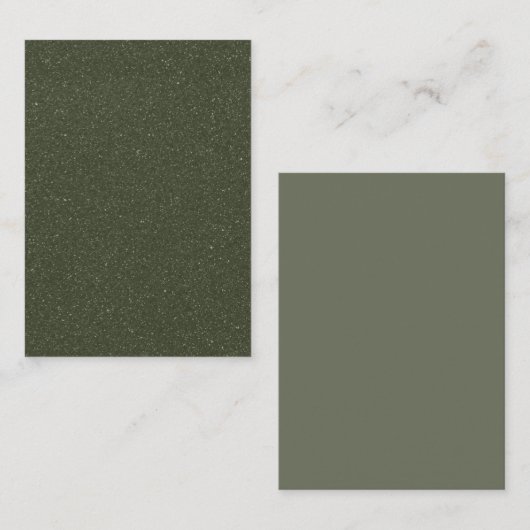 Moss Green Carte de visite texturé (Devant / Derrière)