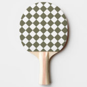 Moss Green Checkerboard-patroon Tafeltennisbatje (Achterkant)
