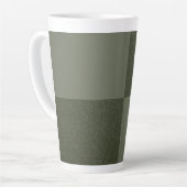 Moss Green Checkered Custom Latte Mok (Linkerhoek)
