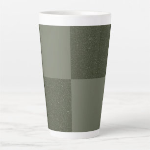 Moss Green Checkered Custom Latte Mok