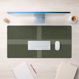 Moss Green Cross Ontwerp Desk Mat Custom