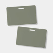 Moss Green Custom Name Badge (Voor- en achterkant)