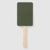 Moss Green Custom Paddle Fans Handwaaier (Achterkant)