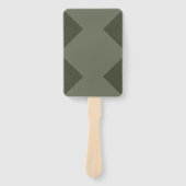 Moss Green Custom Paddle Fans Handwaaier (Voorkant)