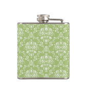 Moss Green Damask Heupfles (Achterkant)