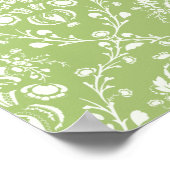 Moss Green Damask Poster (Hoek)