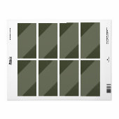 Moss Green Diagonal Étiquettes d'expédition (Feuille entière)