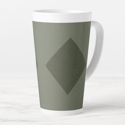 Moss Green Diamond Latte Mug (Angle droit)