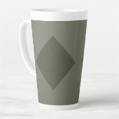 Moss Green Diamond Latte Mug (Angle gauche)