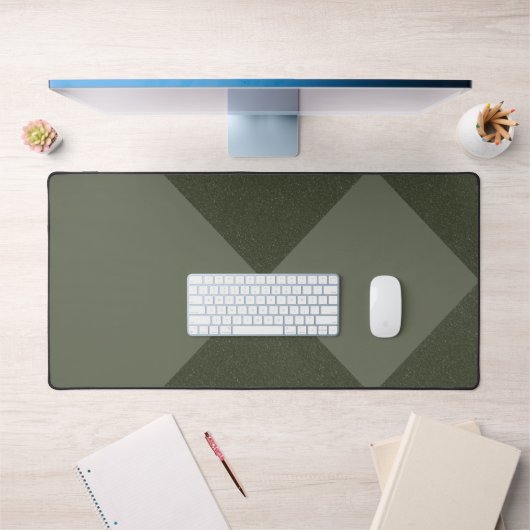Moss Green Diamond Minimalist Desk Mat – Aanpassen (Kantoor 1)