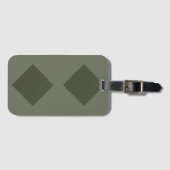 Moss Green Diamond Pattern Label Bagagelabel (Voorkant (horizontaal))