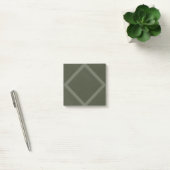 Moss Green Diamond Pattern Sticky Notes (Kantoor)