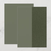 Moss Green Dual-Tone Save the Date – Personnalisab (Devant / Derrière)