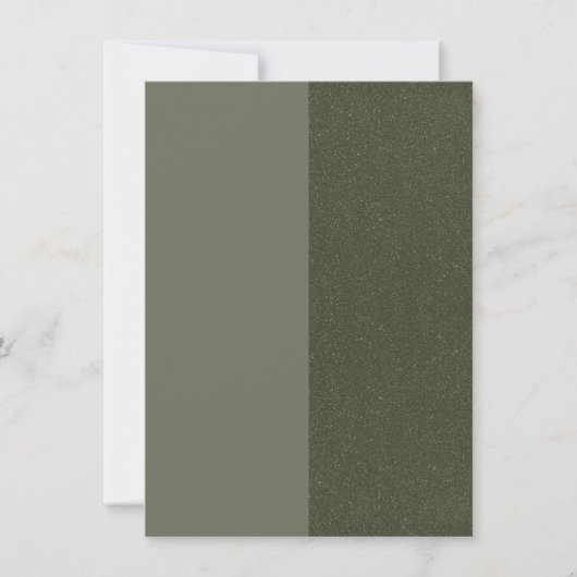 Moss Green Dual-Tone Save the Date – Personnalisab (Devant)
