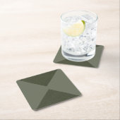 Moss Green Dual-Triangle Party - Sous-verre en pap (En situation)