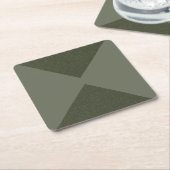 Moss Green Dual-Triangle Party - Sous-verre en pap (Incliné)
