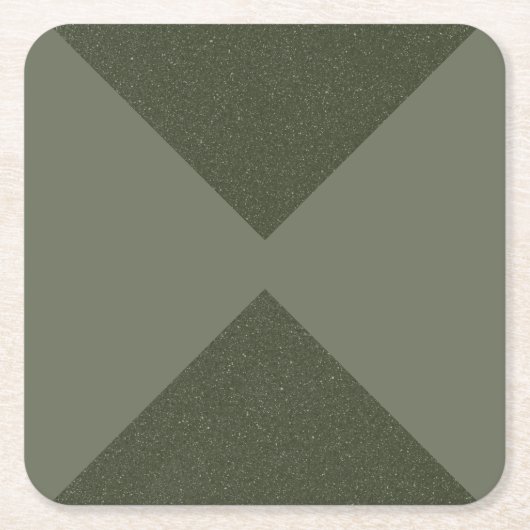 Moss Green Dual-Triangle Party - Sous-verre en pap (Devant)