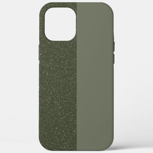 Moss Green Duo-Texture iPhone 12 Pro Max Coque (Verso)