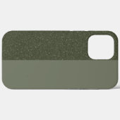 Moss Green Duo-Texture iPhone 12 Pro Max Coque (Verso (horizontal))