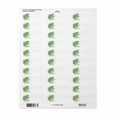 Moss Green Fern Etiket (Full Sheet)