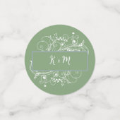 Moss Green Flourd Mariage Confetti (Petit recto)
